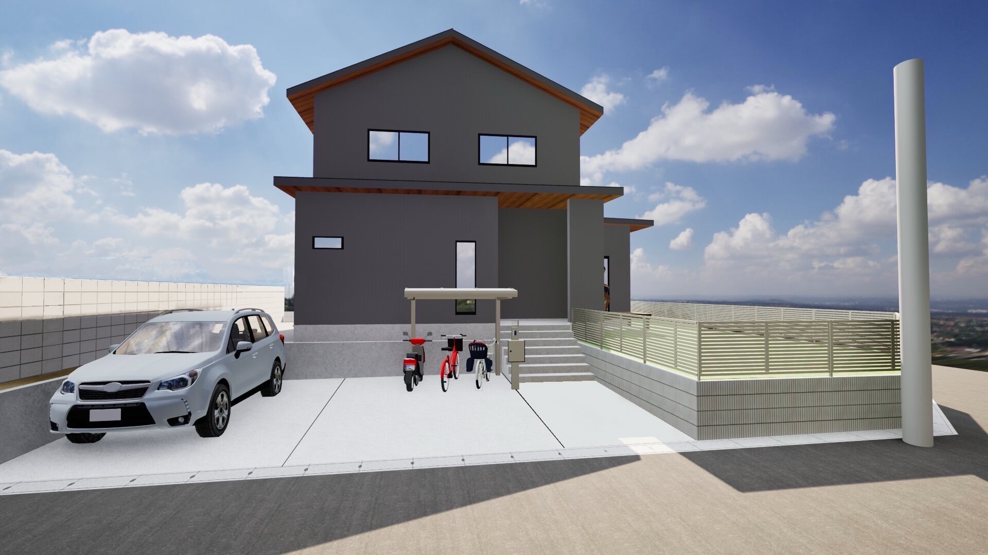 最低限コンクリ外構